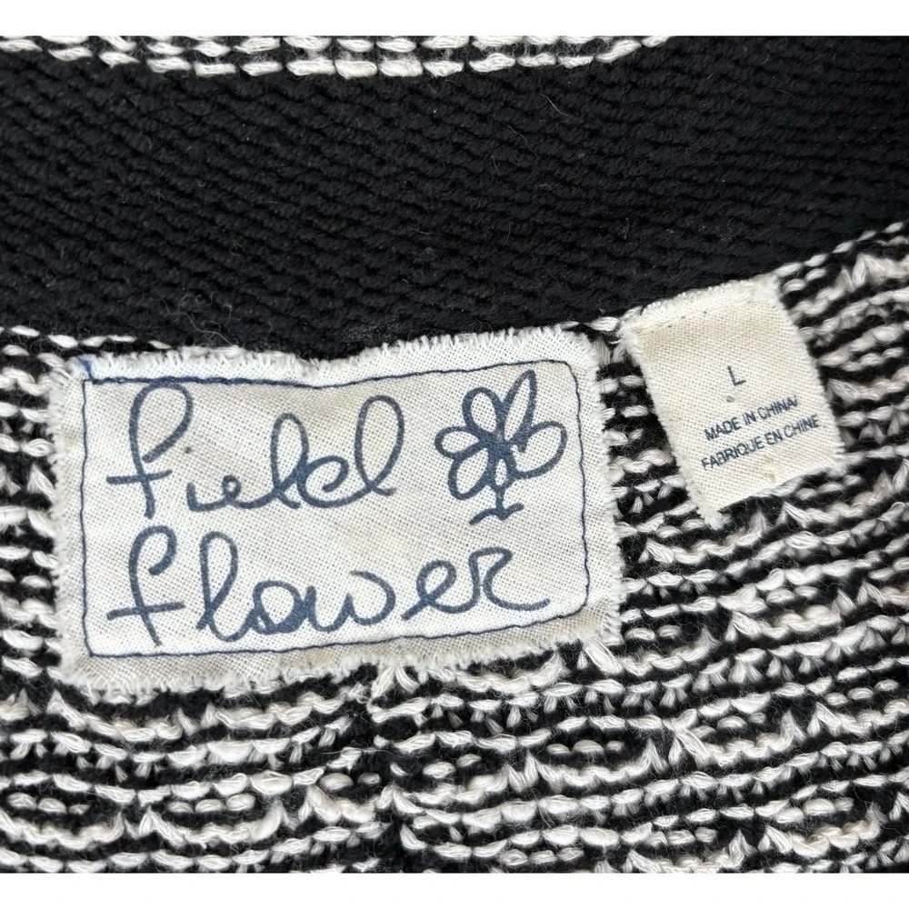 Anthropologie Field & Flower Greta Pullover Sweater Size Large Knit‎ Striped Top